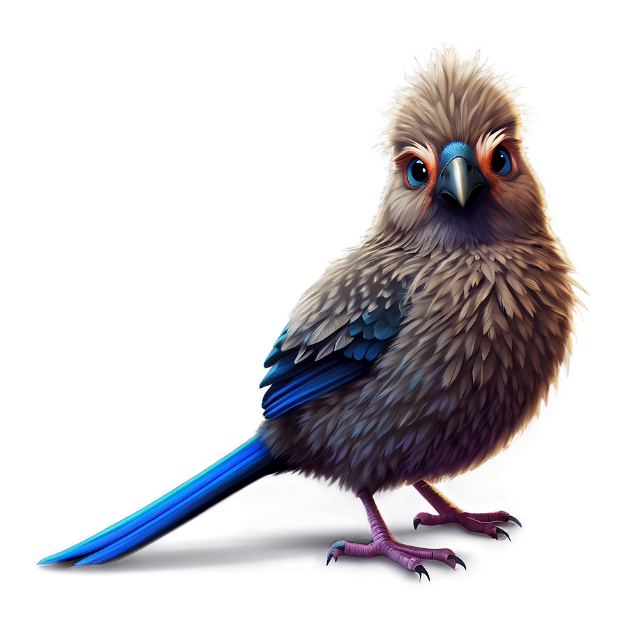 Fluffy Cartoon Bird Png 06202024 PNG image