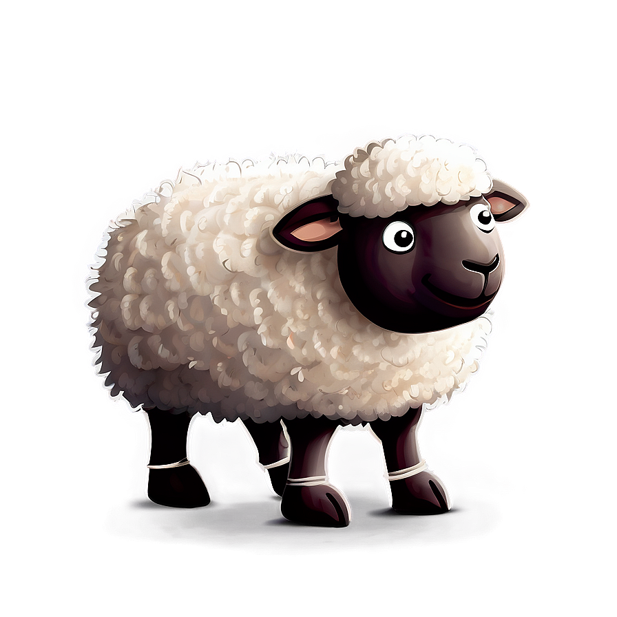 Fluffy Cartoon Sheep Png 25 PNG image