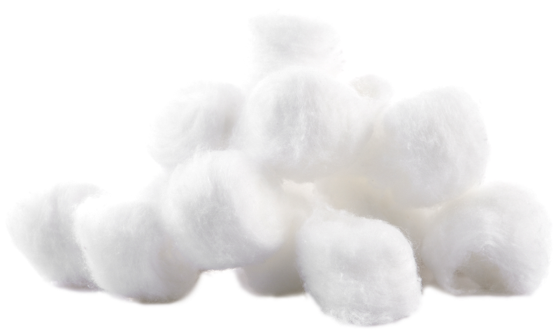 Fluffy Cotton Balls Isolated PNG image