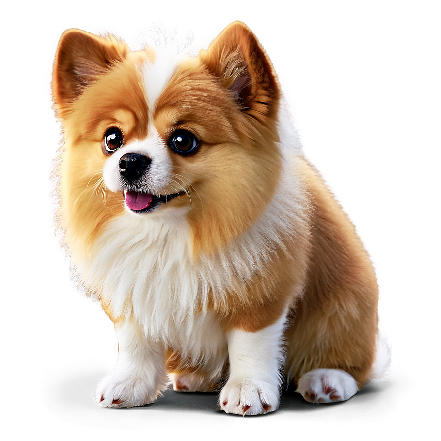 Fluffy Kawaii Dog Cartoon Png 06292024 PNG image