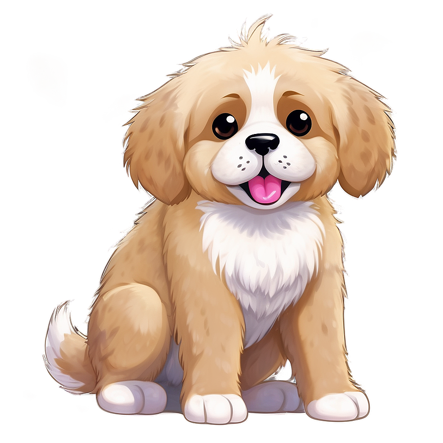 Fluffy Kawaii Dog Cartoon Png 63 PNG image