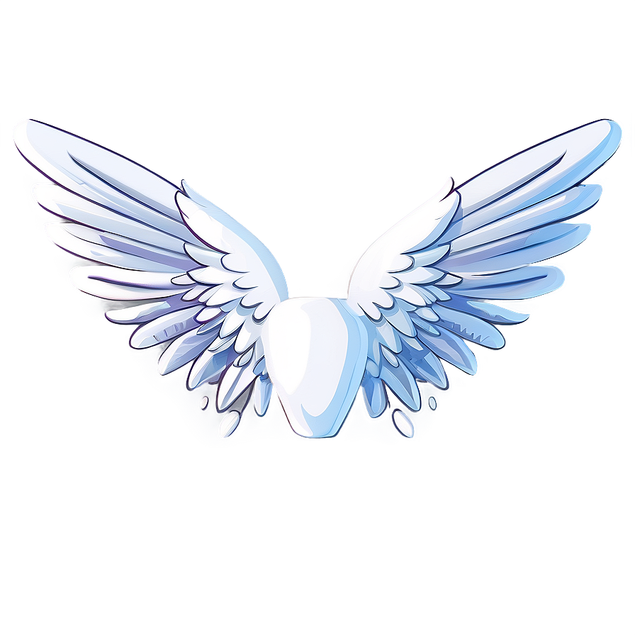 Fluffy White Wings Cartoon Png 06262024 PNG image