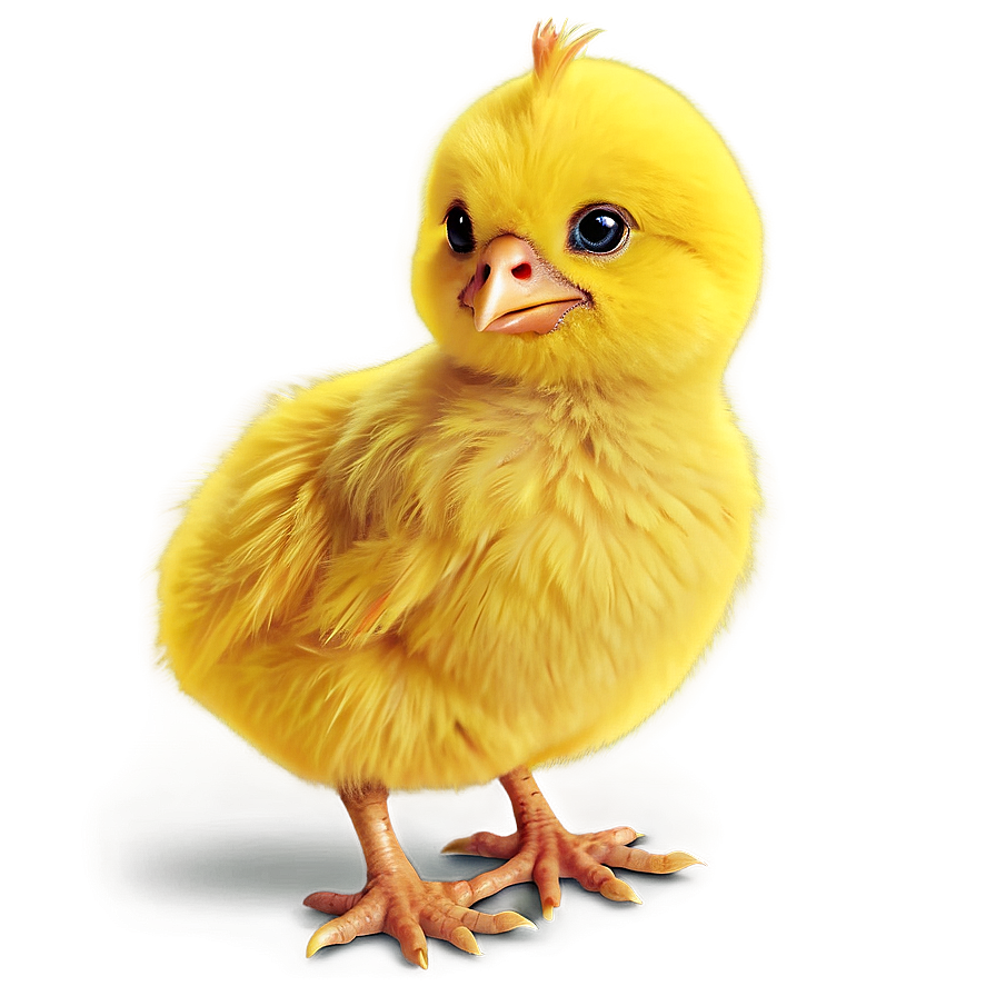 Fluffy Yellow Chick Cartoon Png 14 PNG image