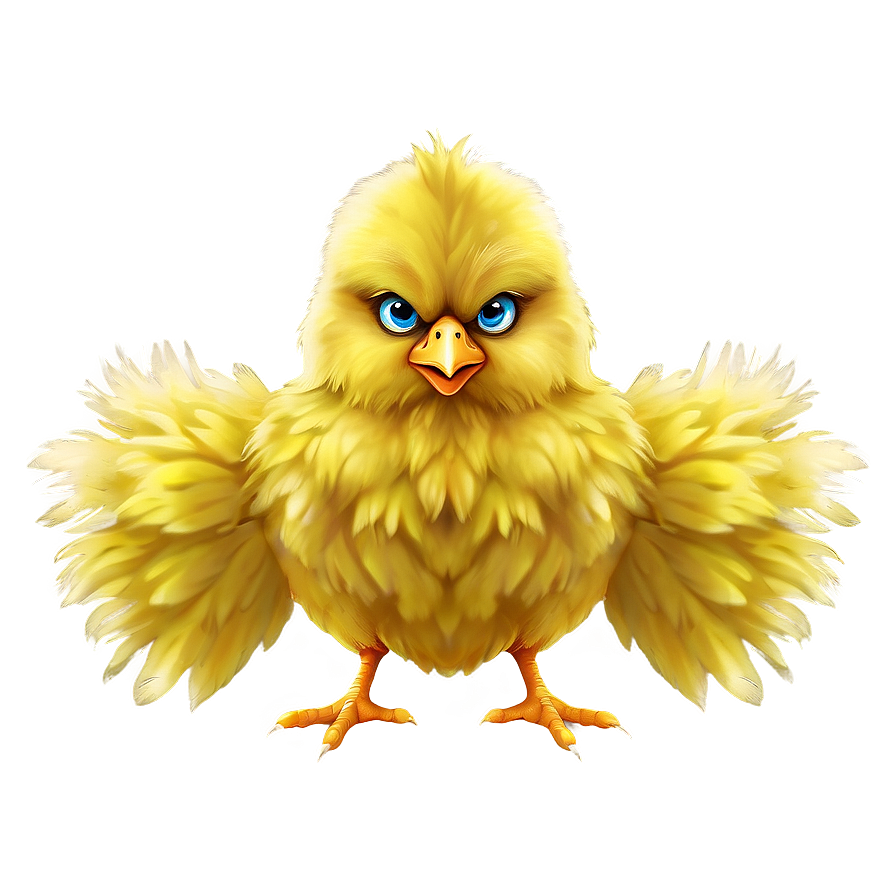 Fluffy Yellow Chick Cartoon Png Bgs28 PNG image