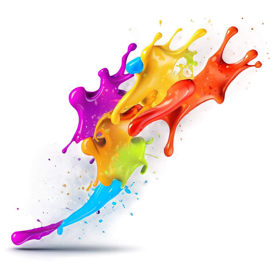 Fluorescent Paint Splash Png 80 PNG image