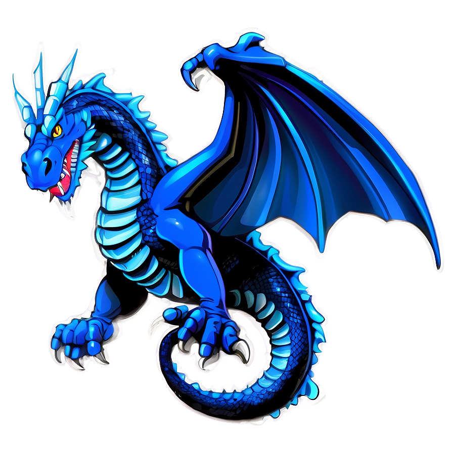 Flying Blue Dragon Graphic Png 06252024 PNG image