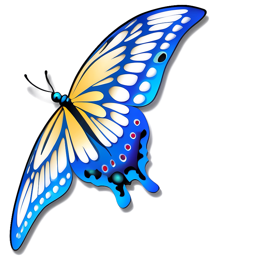 Flying Butterfly Outline Png 05252024 PNG image