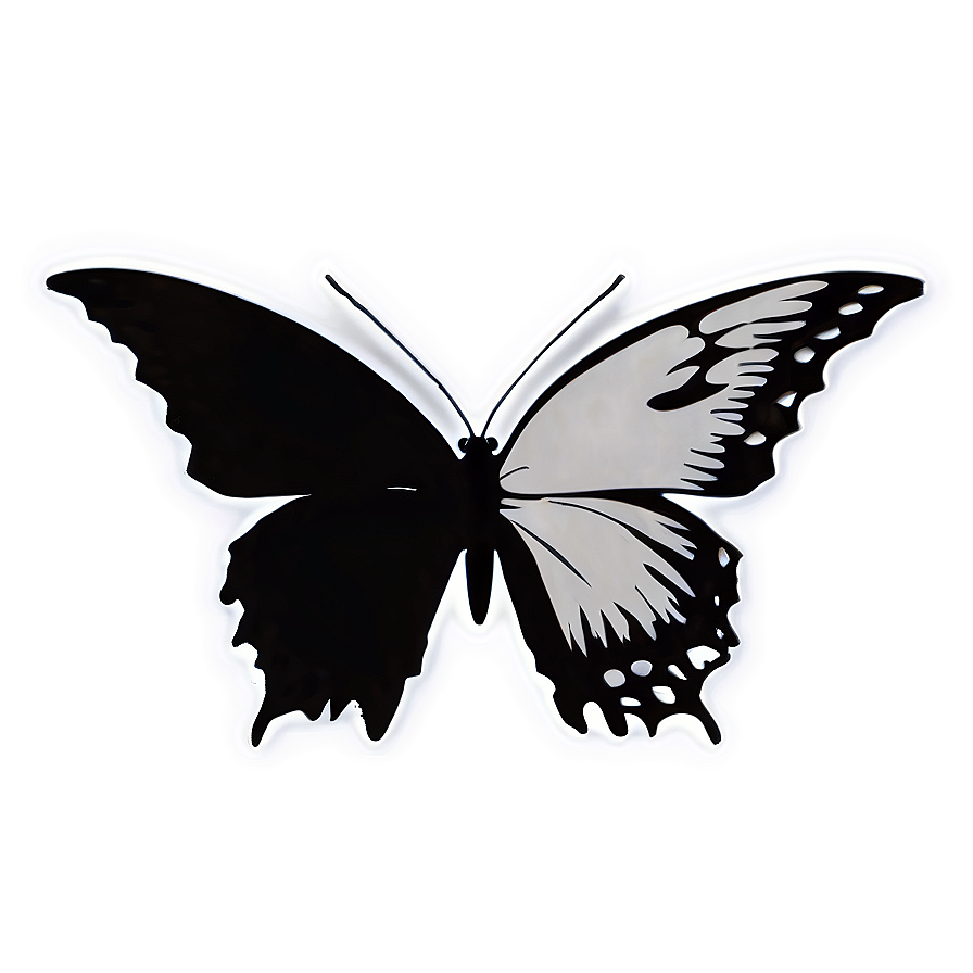 Flying Butterfly Silhouette Png 30 PNG image