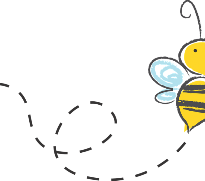 Flying Cartoon Bee Clipart PNG image