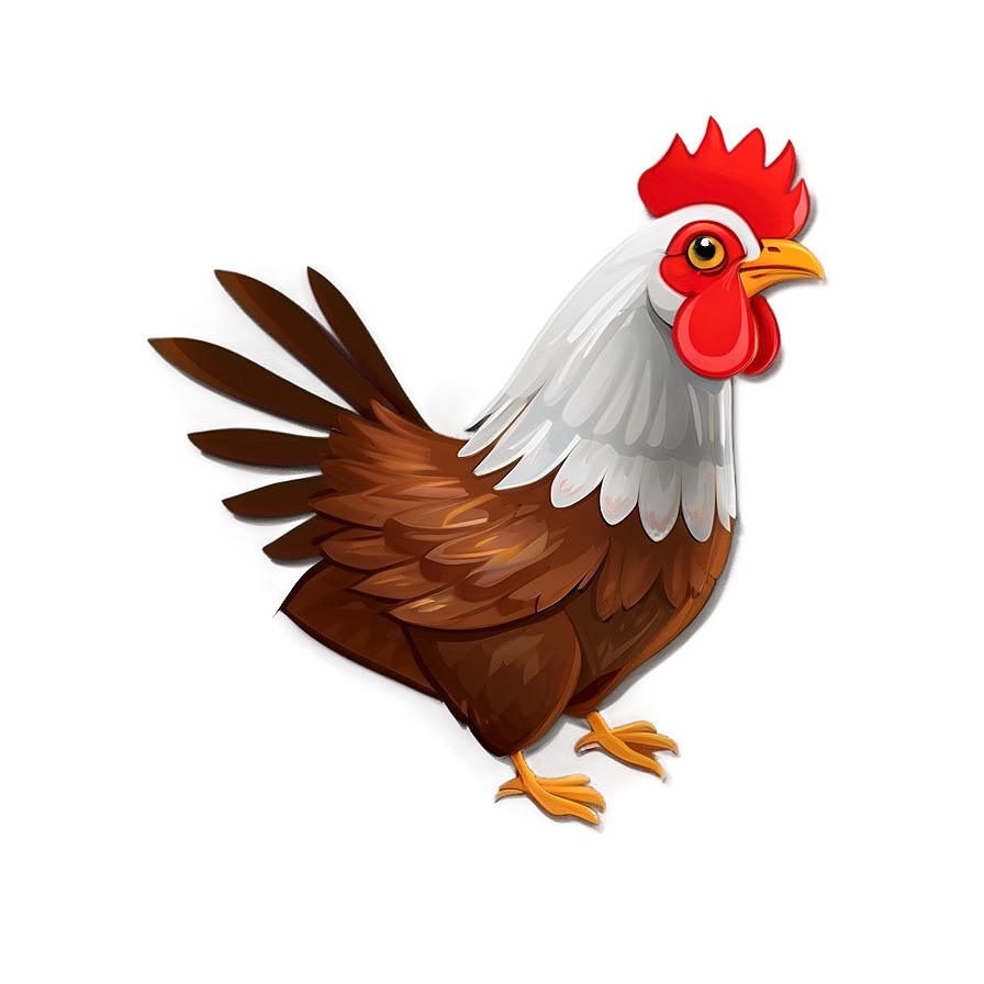 Flying Cartoon Chicken Png 06272024 PNG image