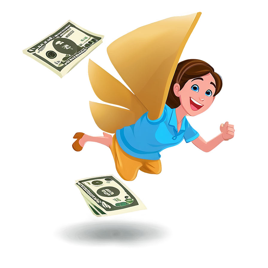 Flying Cartoon Money Png Phe PNG image