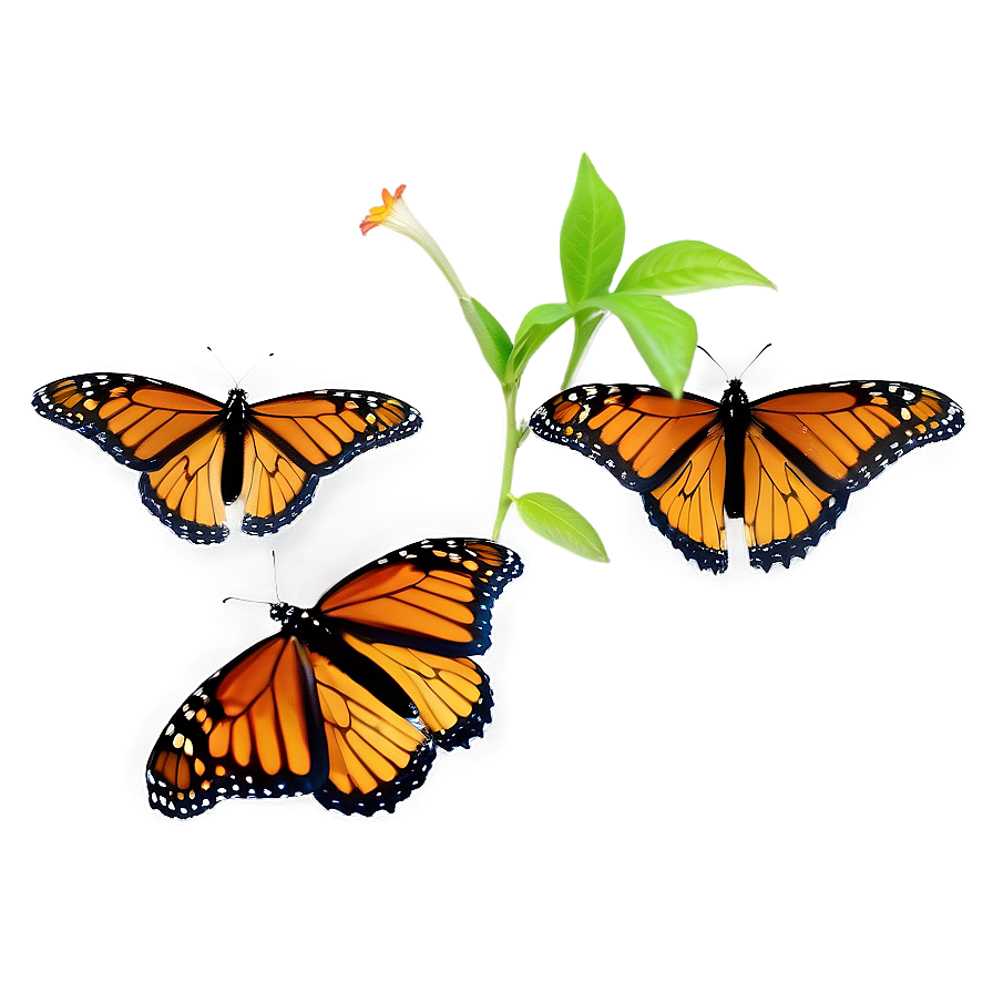 Flying Monarch Butterfly Sequence Png 05252024 PNG image