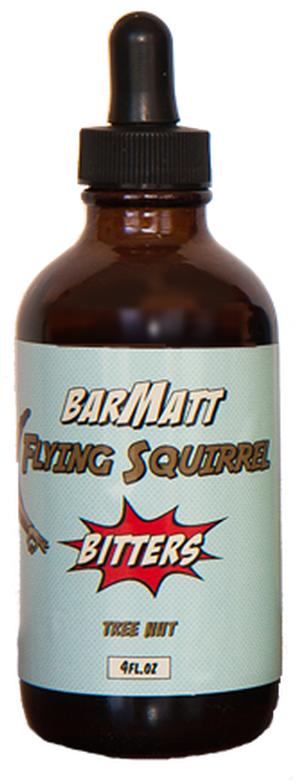 Flying Squirrel Bitters Bottle PNG image