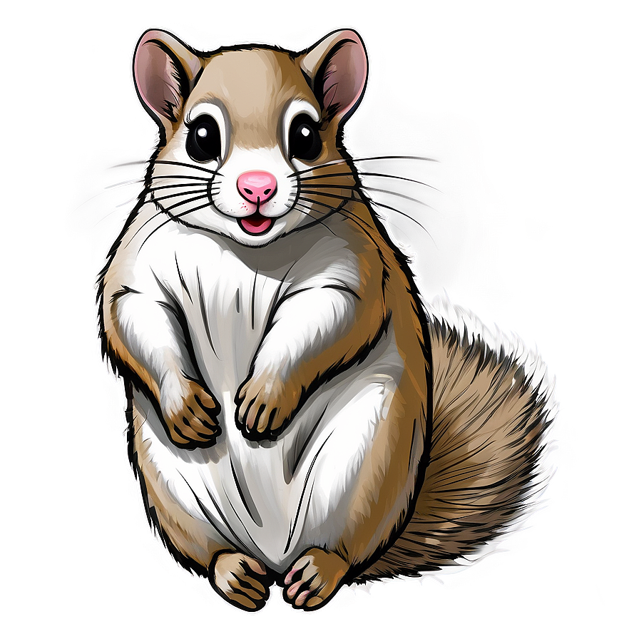 Flying Squirrel Sketch Png 13 PNG image