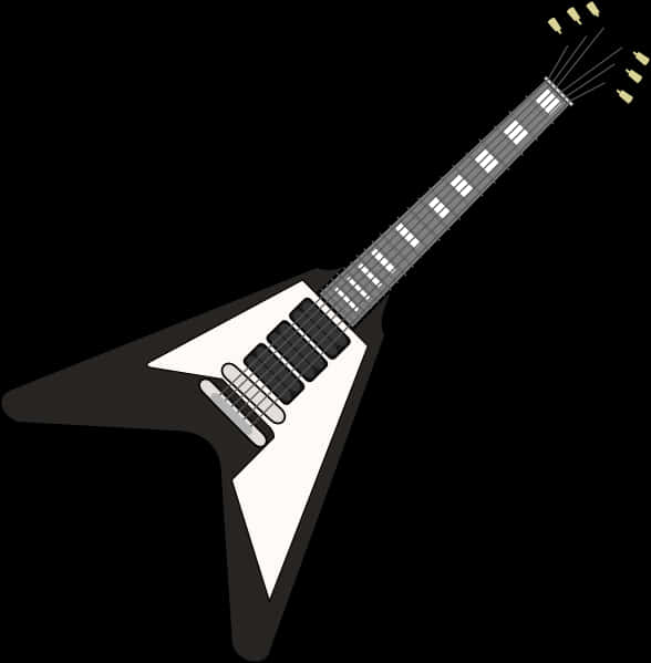 Flying V Guitar Illustration PNG image