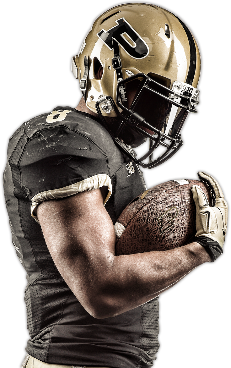 Focused Football Player Profile PNG image