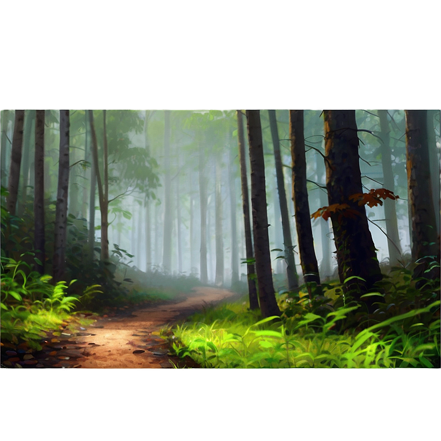 Foggy Forest Path Png Tjf PNG image