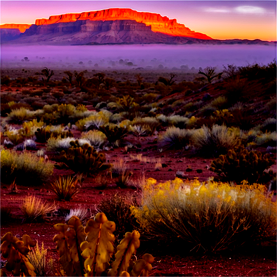 Foggy Mesa Morning Png 06252024 PNG image