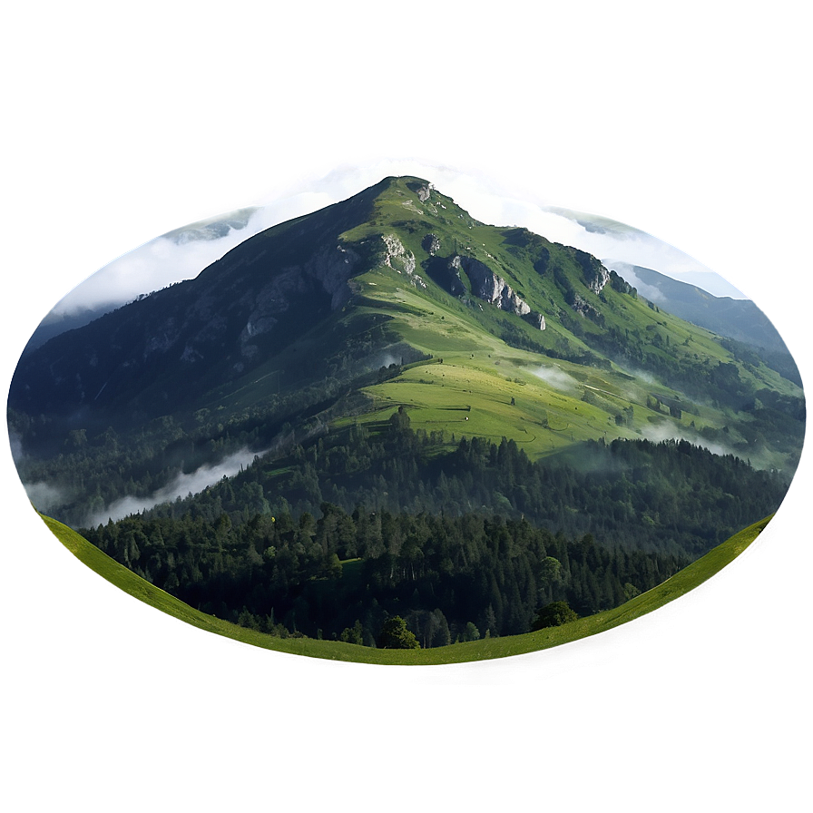 Foggy Mountain Top Png Cdg PNG image