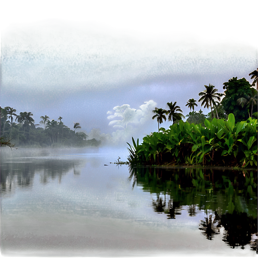 Foggy Riverbank Png Nma49 PNG image