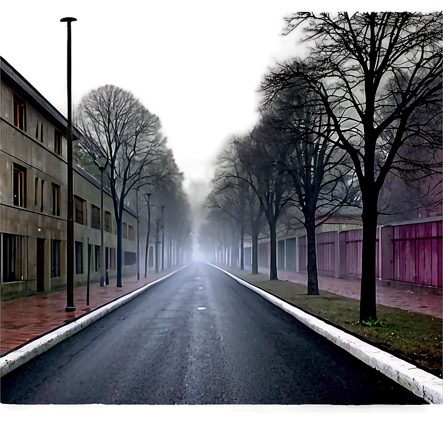 Foggy Street Transparent Png Vrr50 PNG image