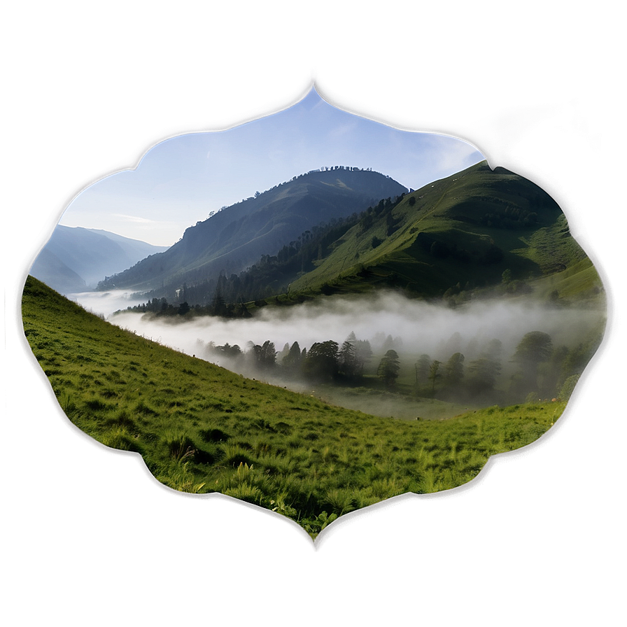 Foggy Valley Transparent Png 05262024 PNG image