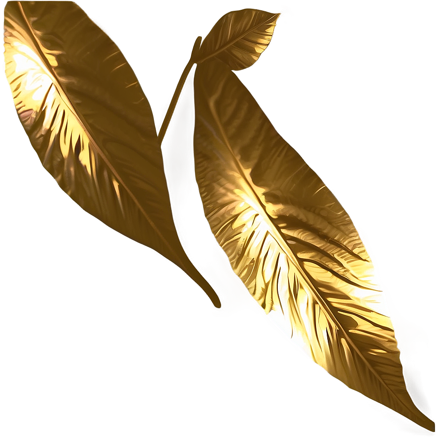 Foil Leaf Decoration Png 06252024 PNG image