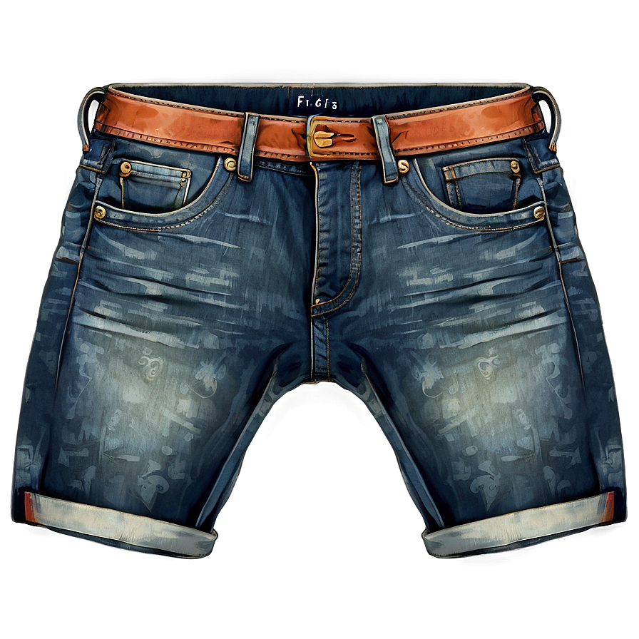 Folded Jeans Front View Png 06272024 PNG image