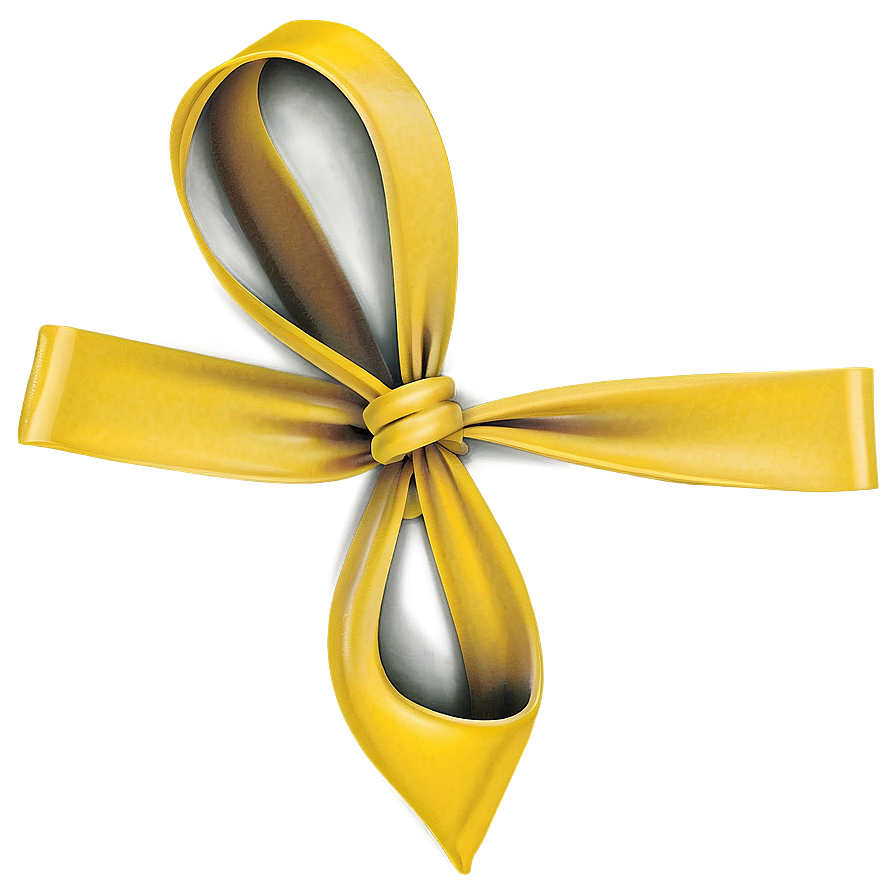 Folded Yellow Ribbon Png 06262024 PNG image