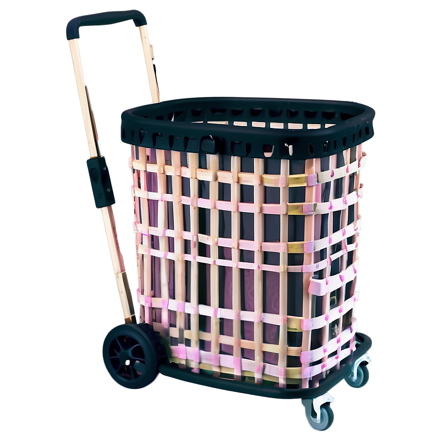 Folding Laundry Basket On Wheels Png 06132024 PNG image