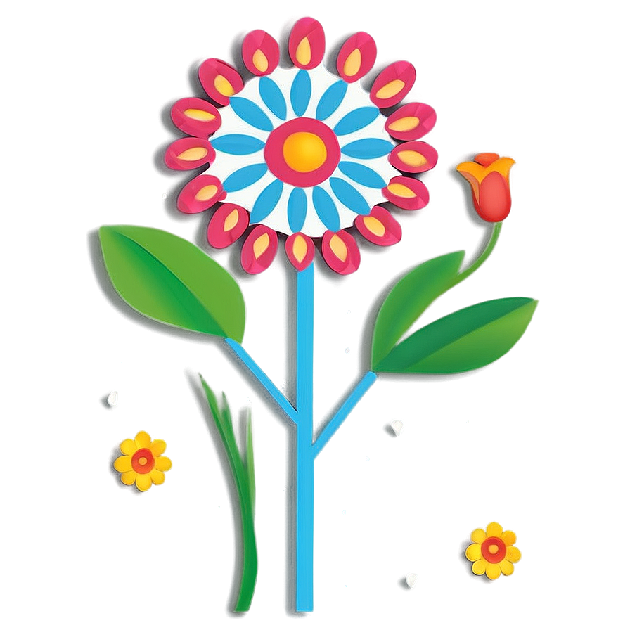 Folk Art Flower Cricut Png 1 PNG image