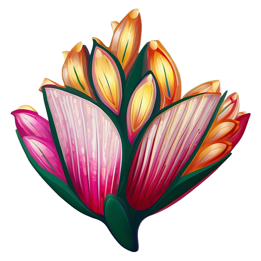 Folk Indie Flower Artwork Png 61 PNG image