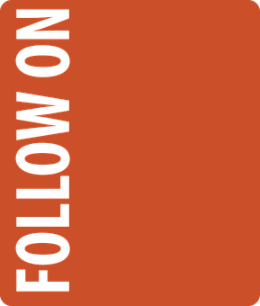 Follow On Orange Background PNG image