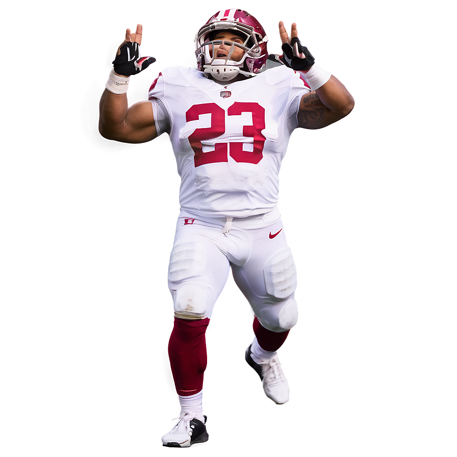 Football Player Celebration Pose PNG image