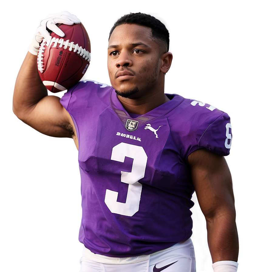 Football Player Holding Ball PNG image