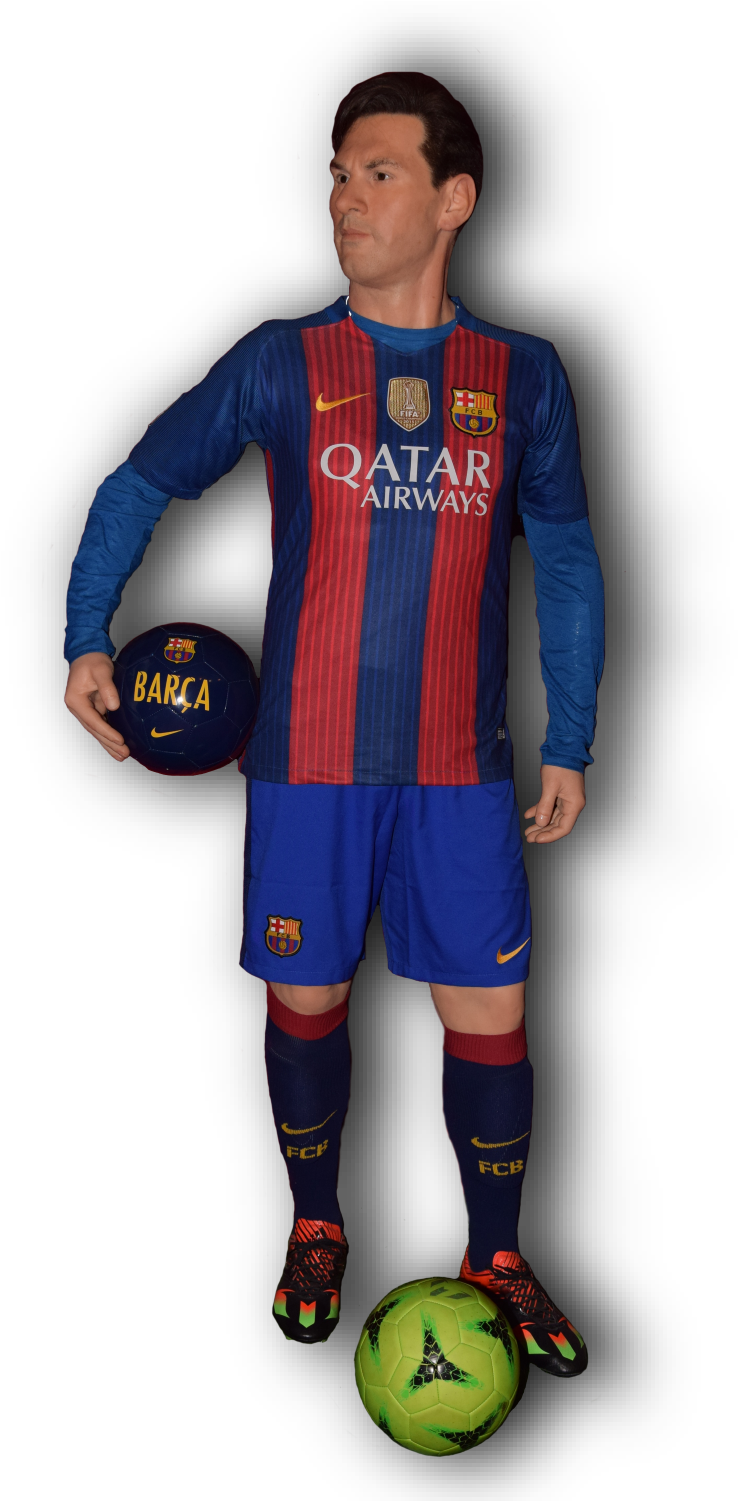 Football Playerin F C Barcelona Kit PNG image