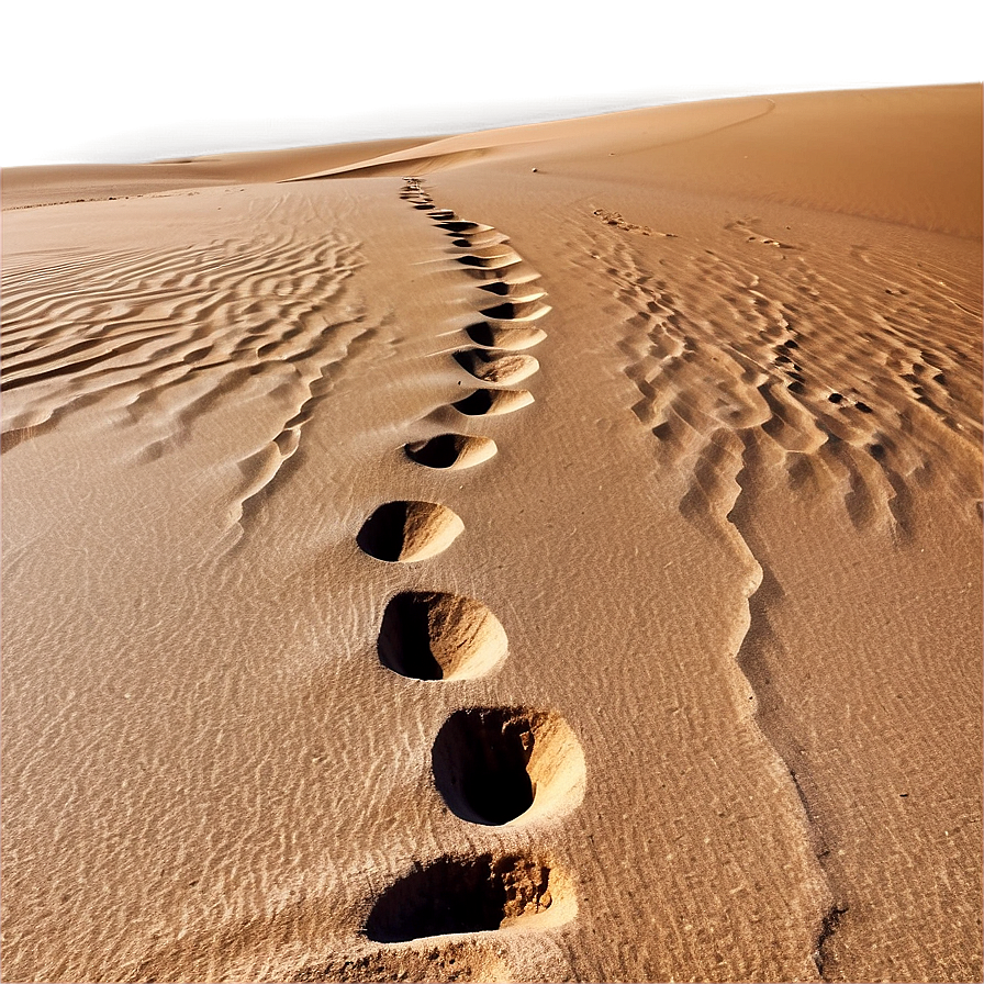 Footprints On Sandy Desert Png 06242024 PNG image