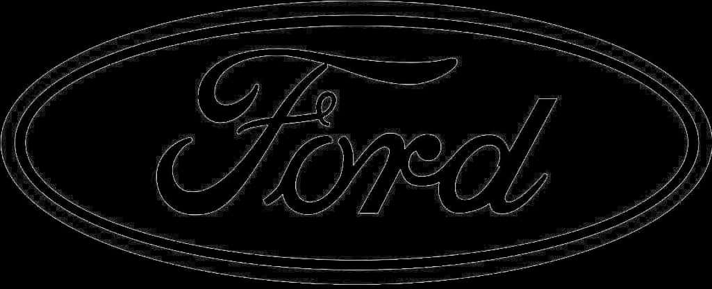 Ford Logo Blackand White PNG image