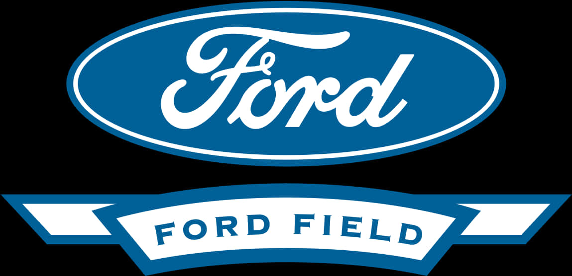 Ford Logoand Ford Field Banner PNG image