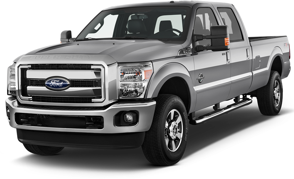 Ford Super Duty Silver Pickup Truck PNG image
