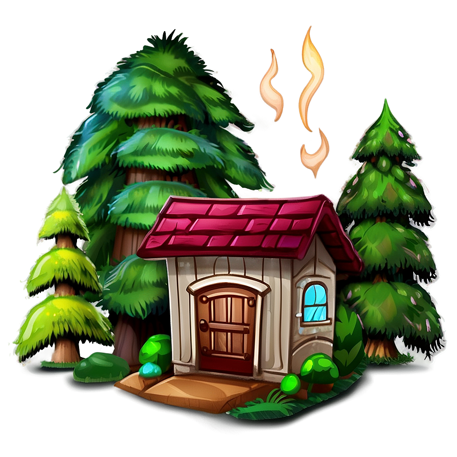 Forest Animal House Cartoon Png 41 PNG image