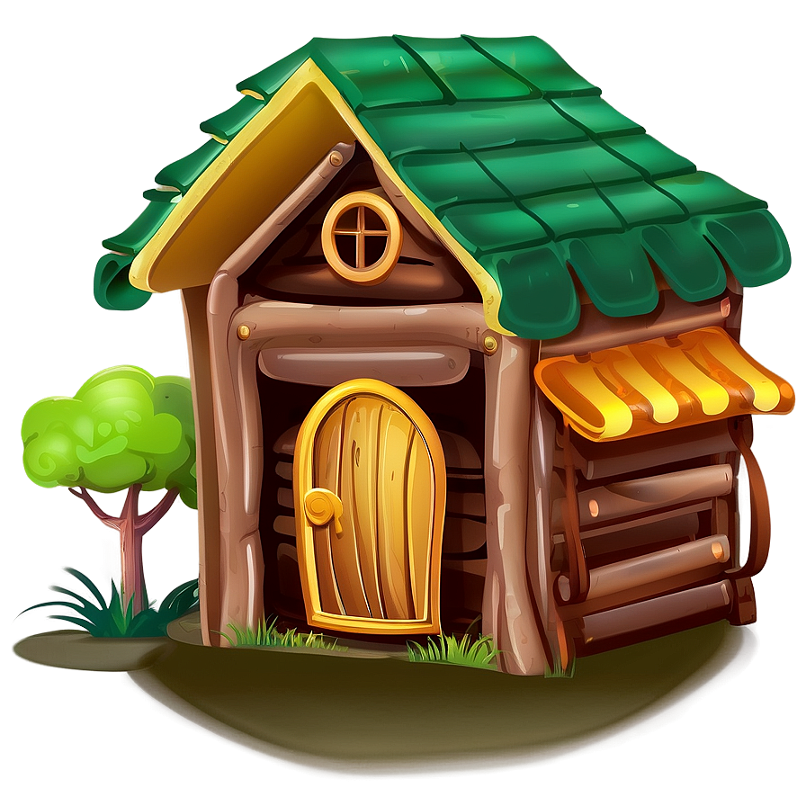 Forest Animal House Cartoon Png 88 PNG image