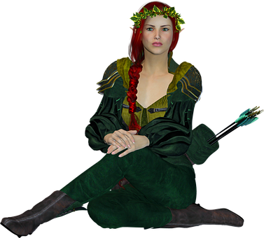 Forest Archer Fairy PNG image