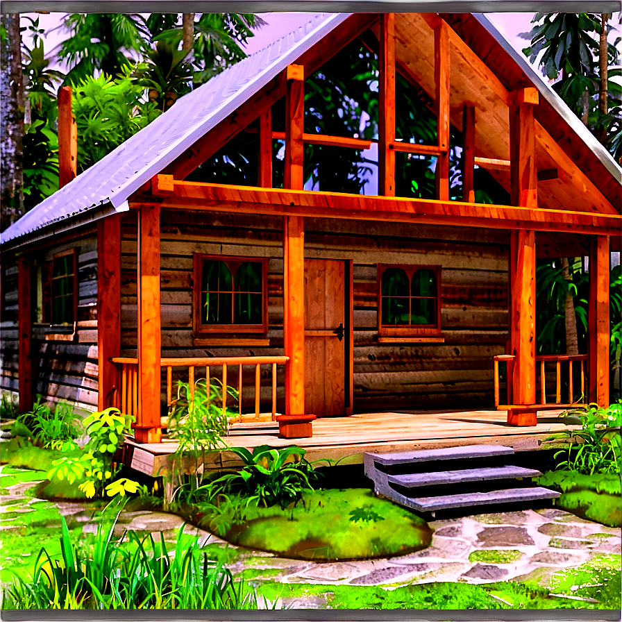 Forest Cabin Retreat Png Hct59 PNG image