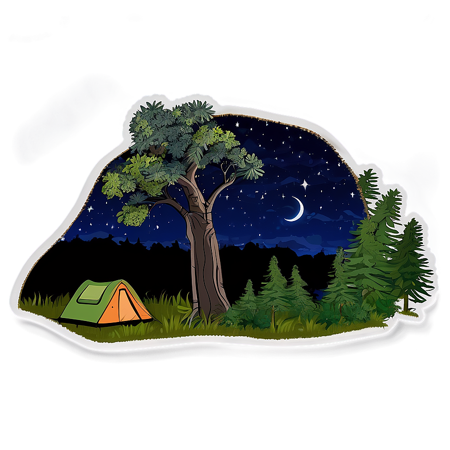 Forest Camping Under Stars Png 38 PNG image