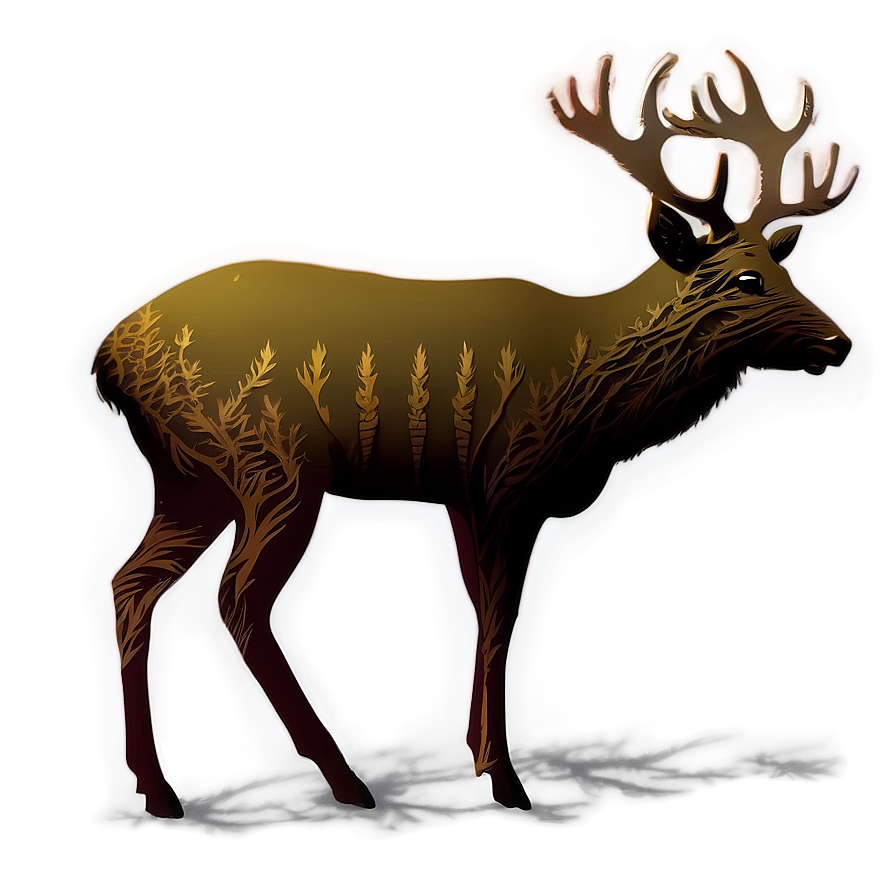 Forest Deer Silhouette Png Oxs18 PNG image