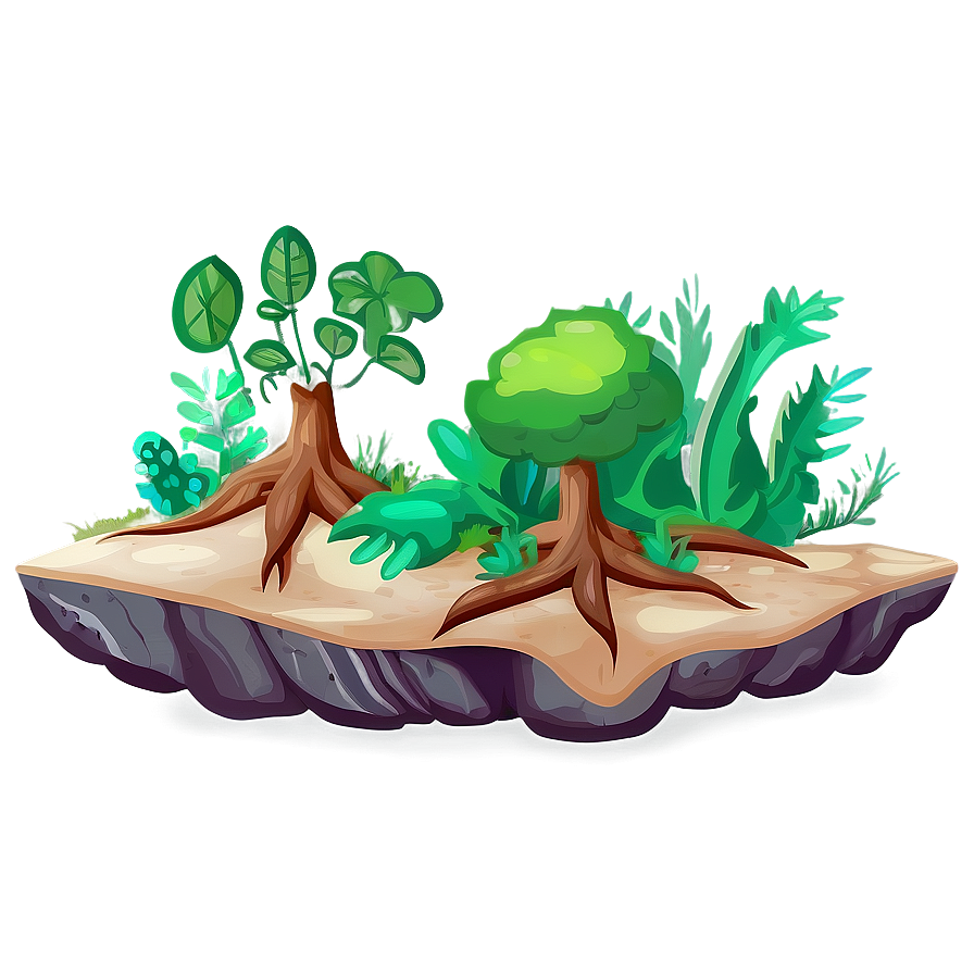 Forest Floor Roots Scene Png Qml75 PNG image