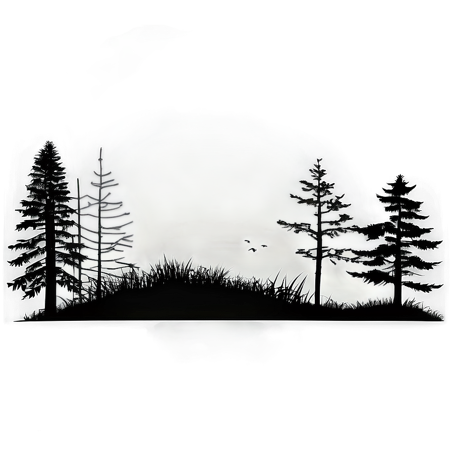 Forest Horizon Silhouette Png 06292024 PNG image