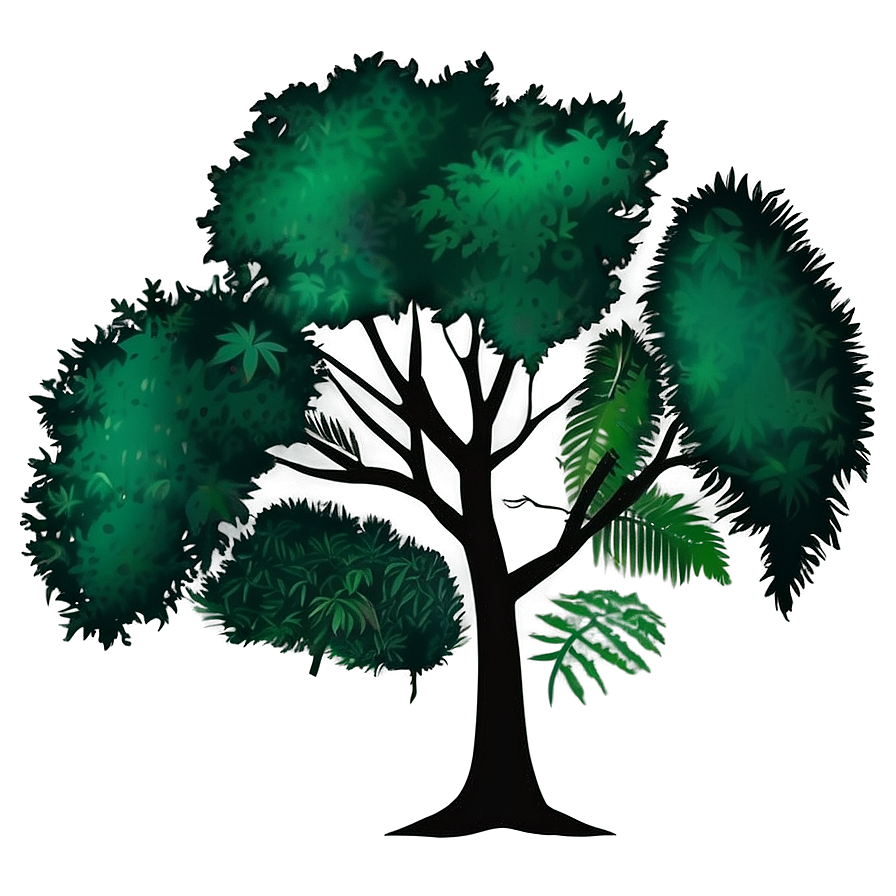 Forest Silhouette Line Png 06292024 PNG image