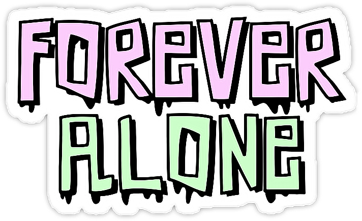 Forever Alone Graffiti Style Text PNG image